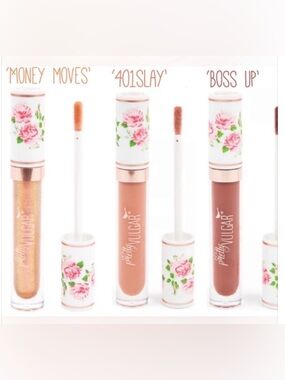 Pretty Vulgar Lip Gloss Trio 3% Hyaluronic set NIB